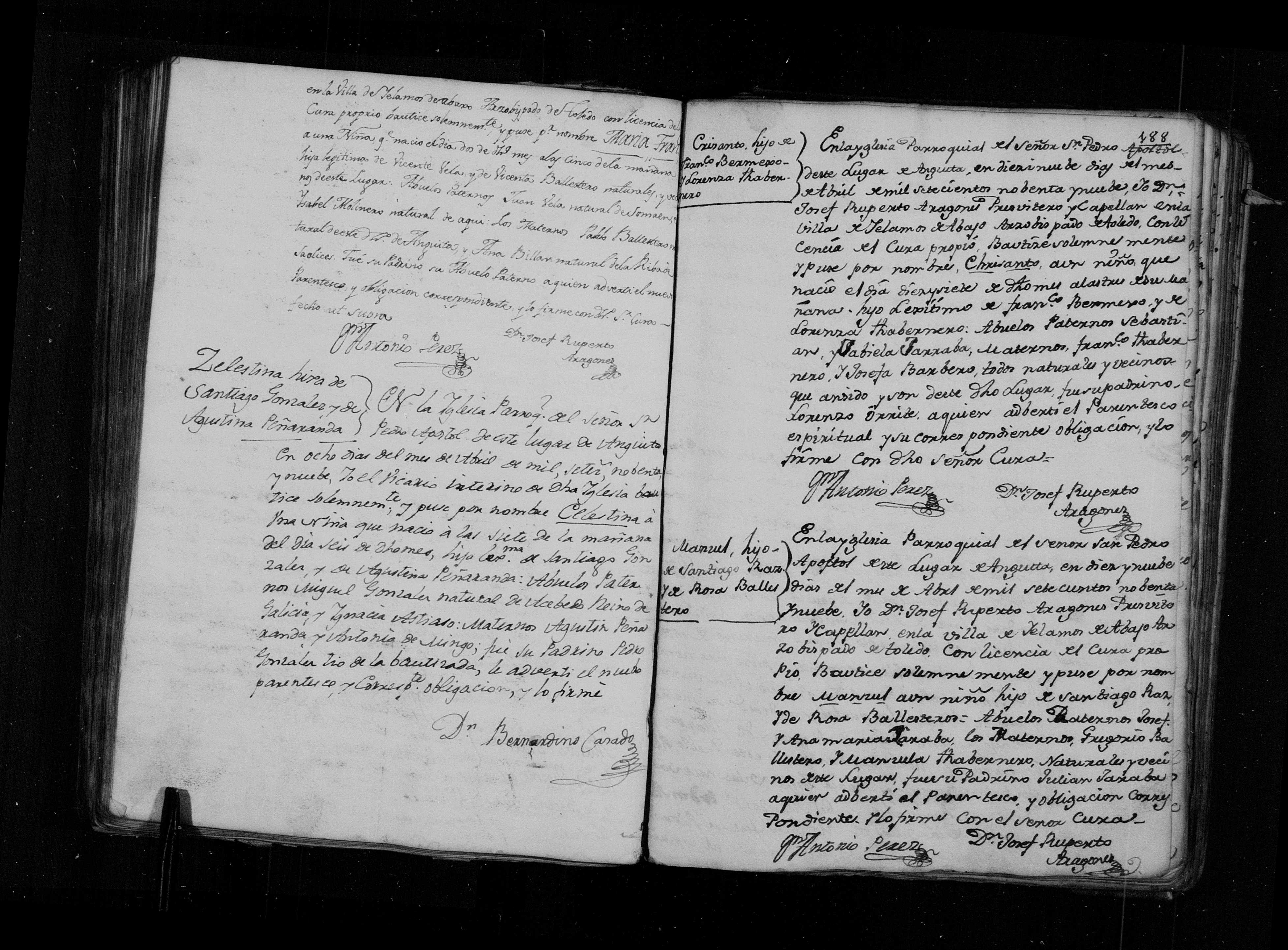 Bautismo de Celestina González Astiaso, Anguita 8-abr-1799 (film 007625389)