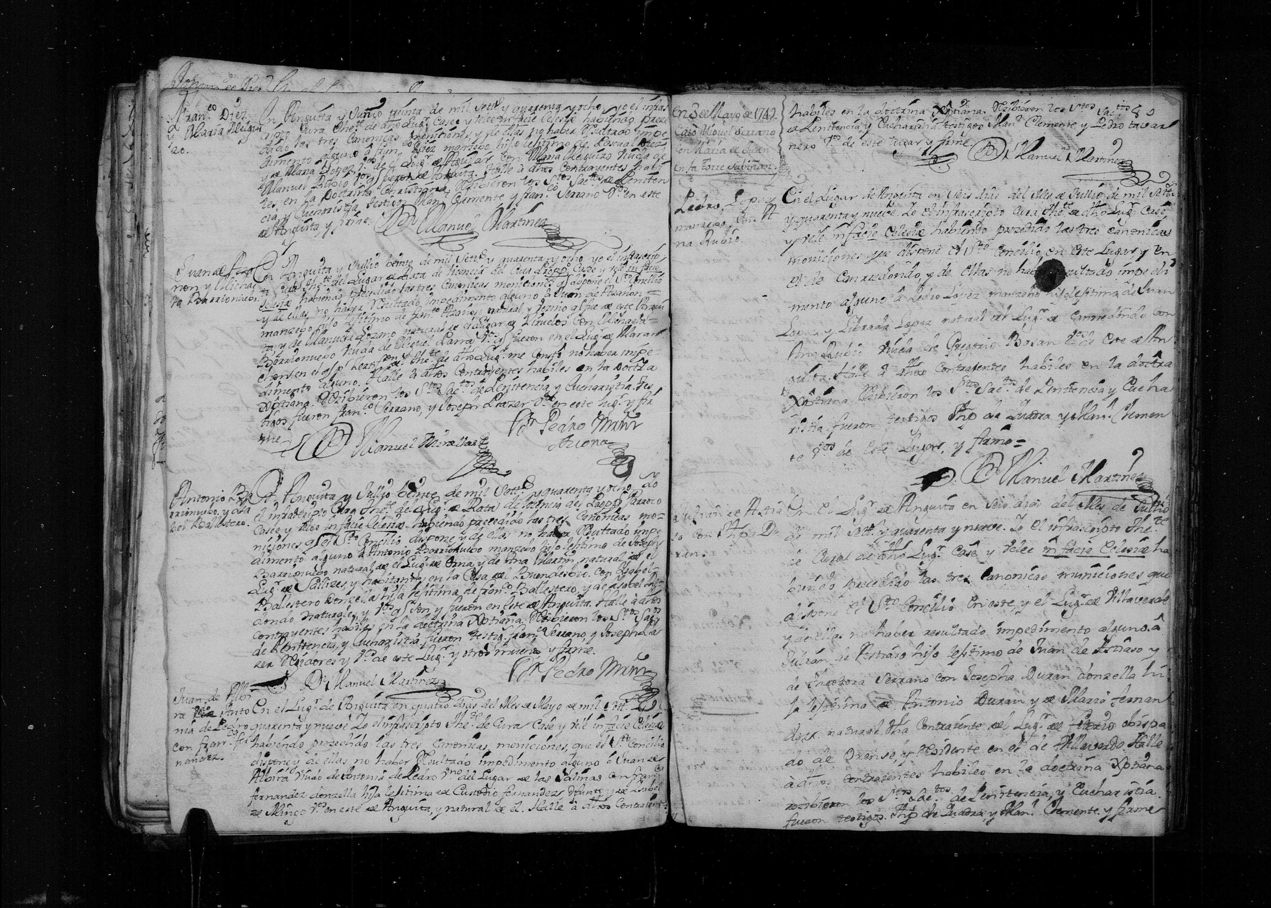 Matrimonio de Julián Astiaso × Josefa Durán, Anguita 6-jul-1749 (film 007625389)