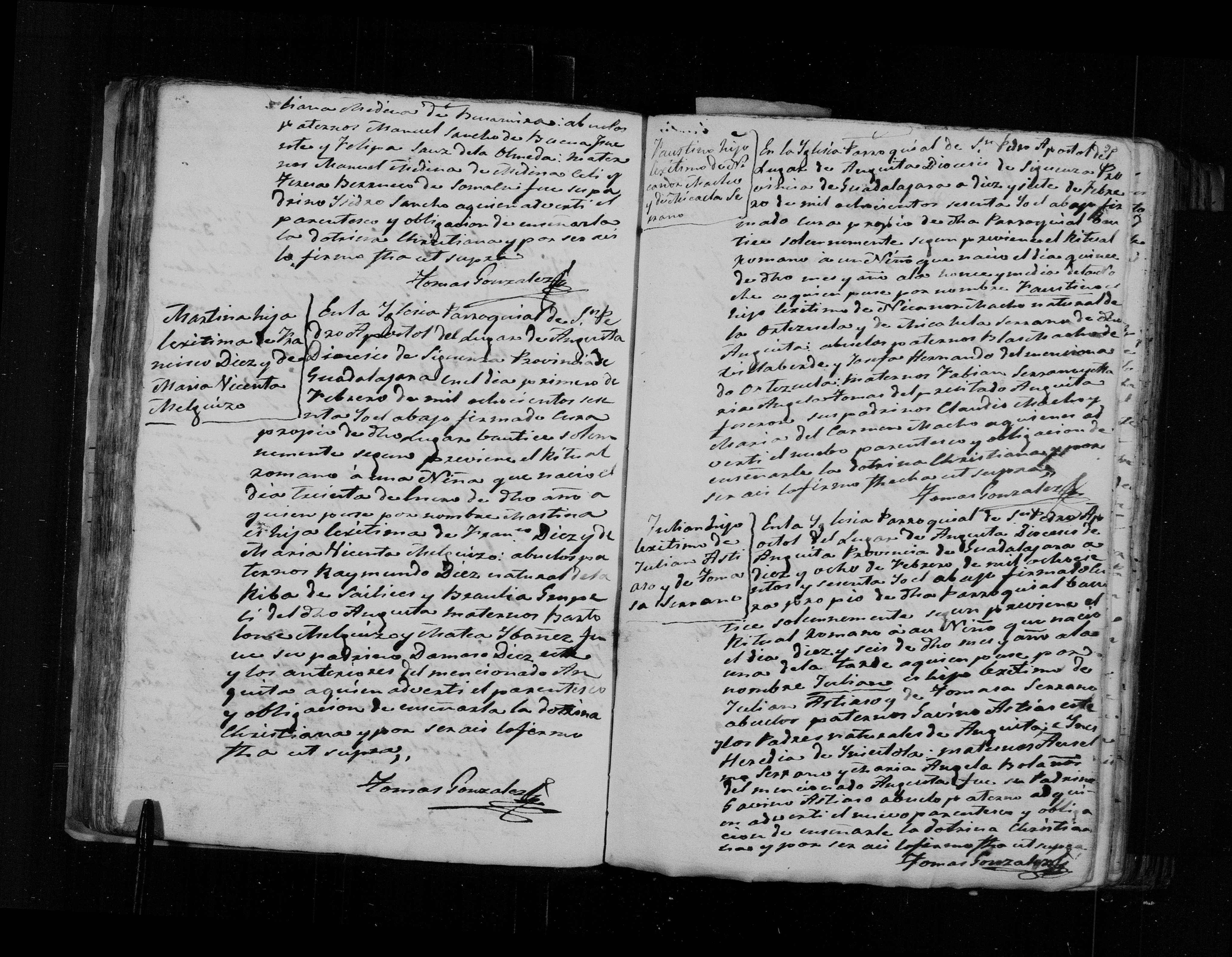 Bautismo de Julián Astiaso Serrano, 18-feb-1860 (img. 1290, DGS 7625389) - abuelos maternos Anselmo Serrano y María Ángela Bolaños