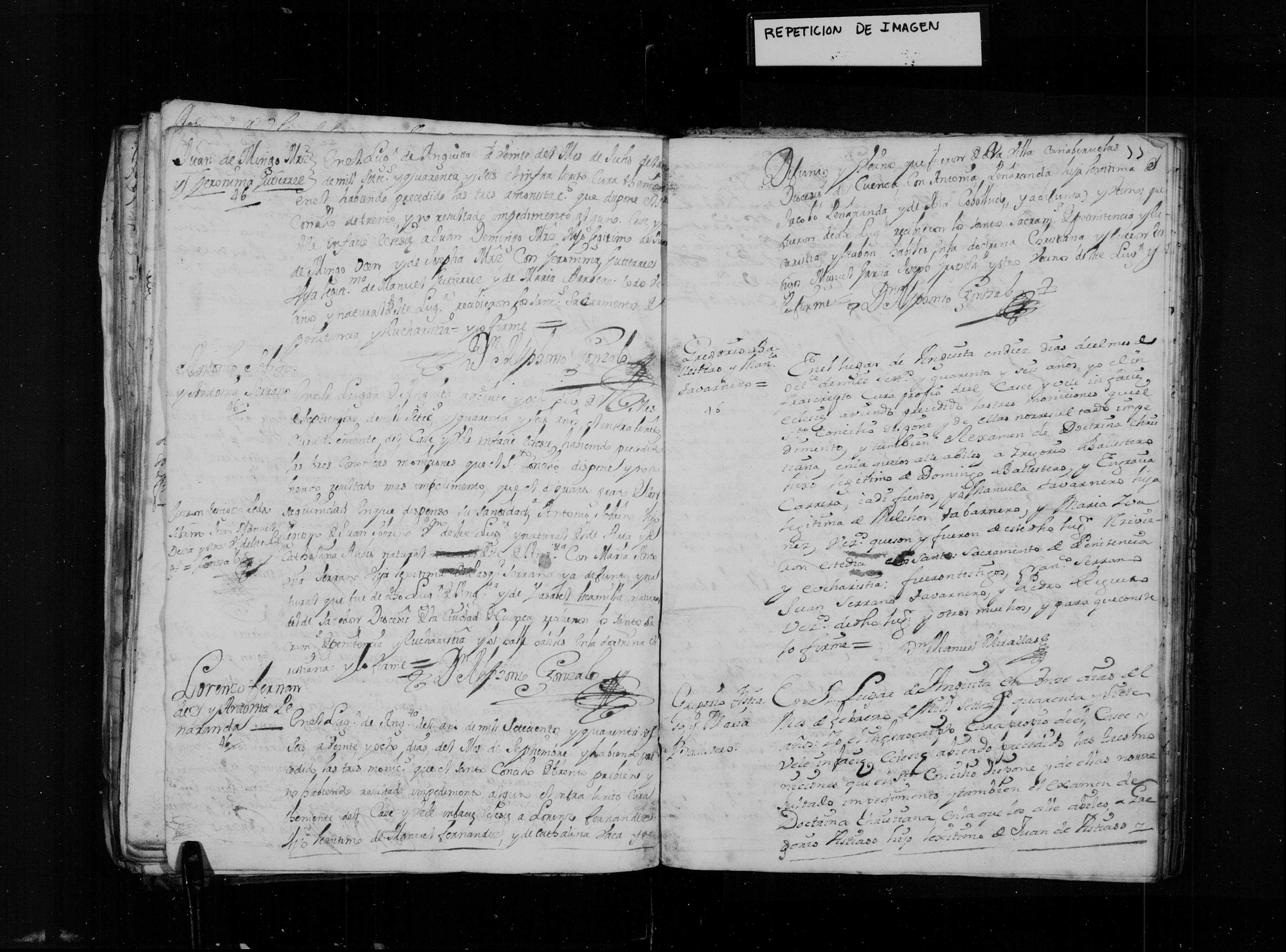 Matrimonio de Gregorio Astiaso × María Ballestero, Anguita 11-feb-1747, inicio del acta (img. 241, film 007625389)