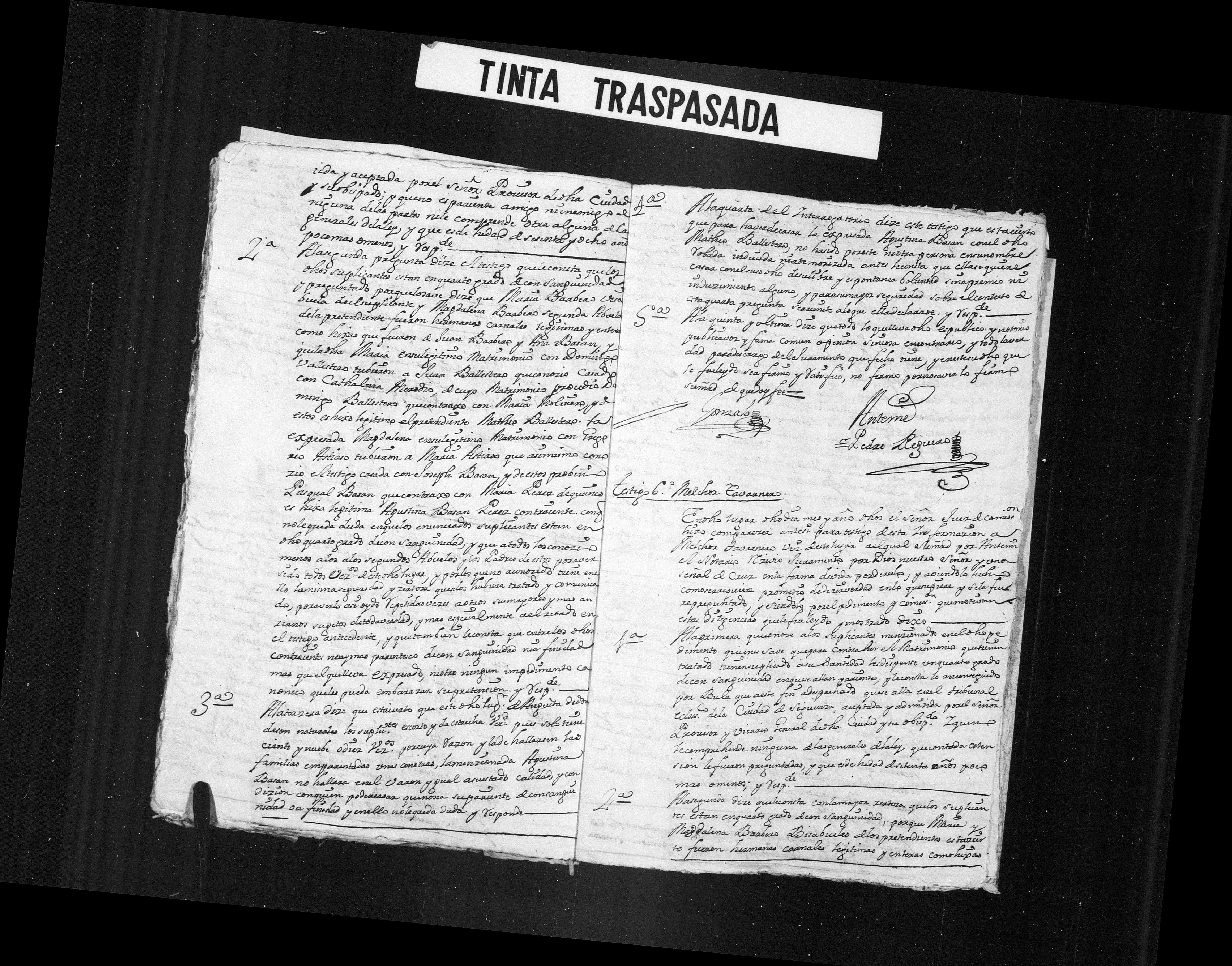 Expediente de dispensa Matheo Ballesteros × Agustina Basán, Anguita 1740 - img. 312