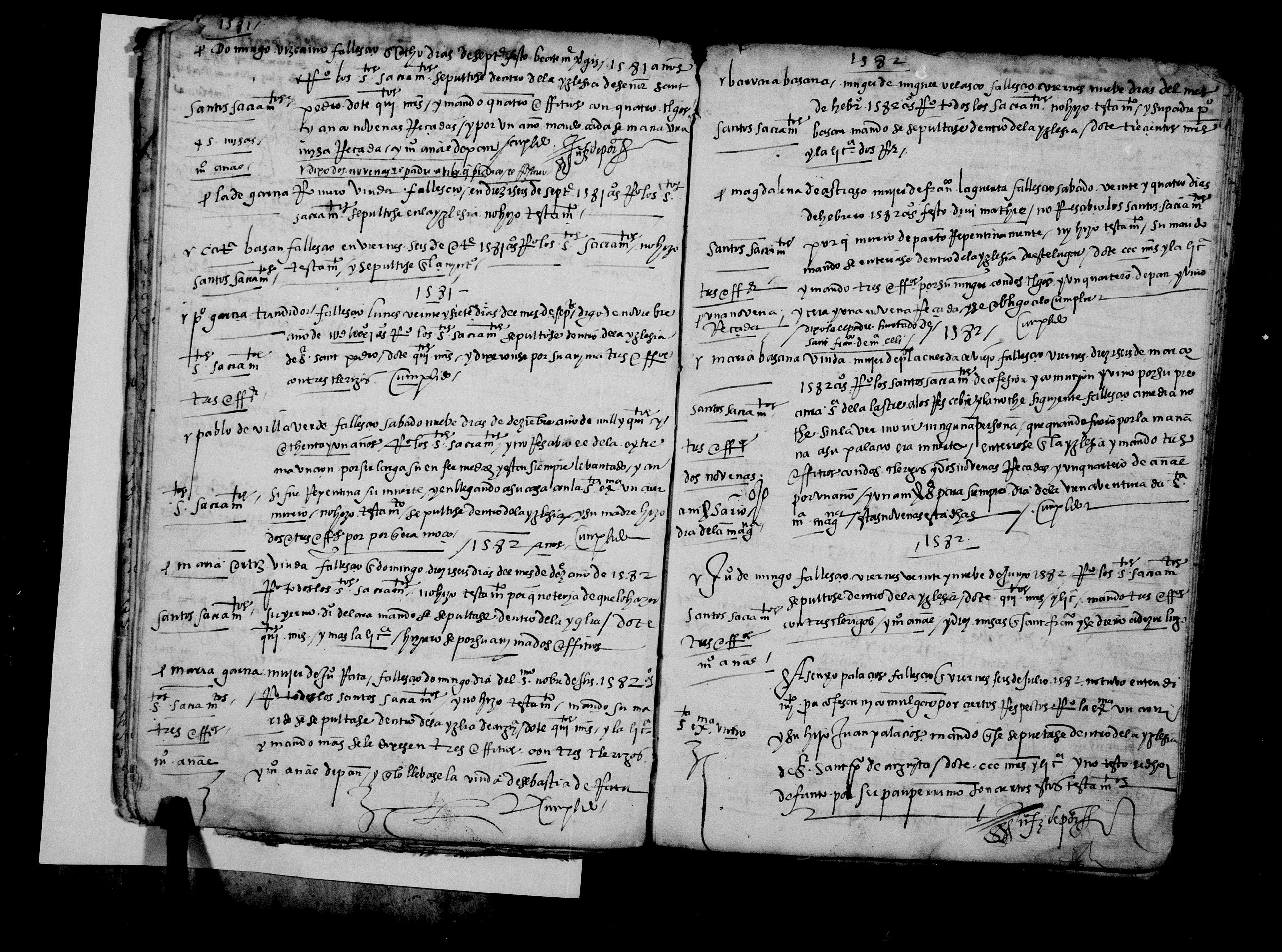 Defunción de Magdalena de Astiaso, Anguita 24-feb-1582 (film 008152149)