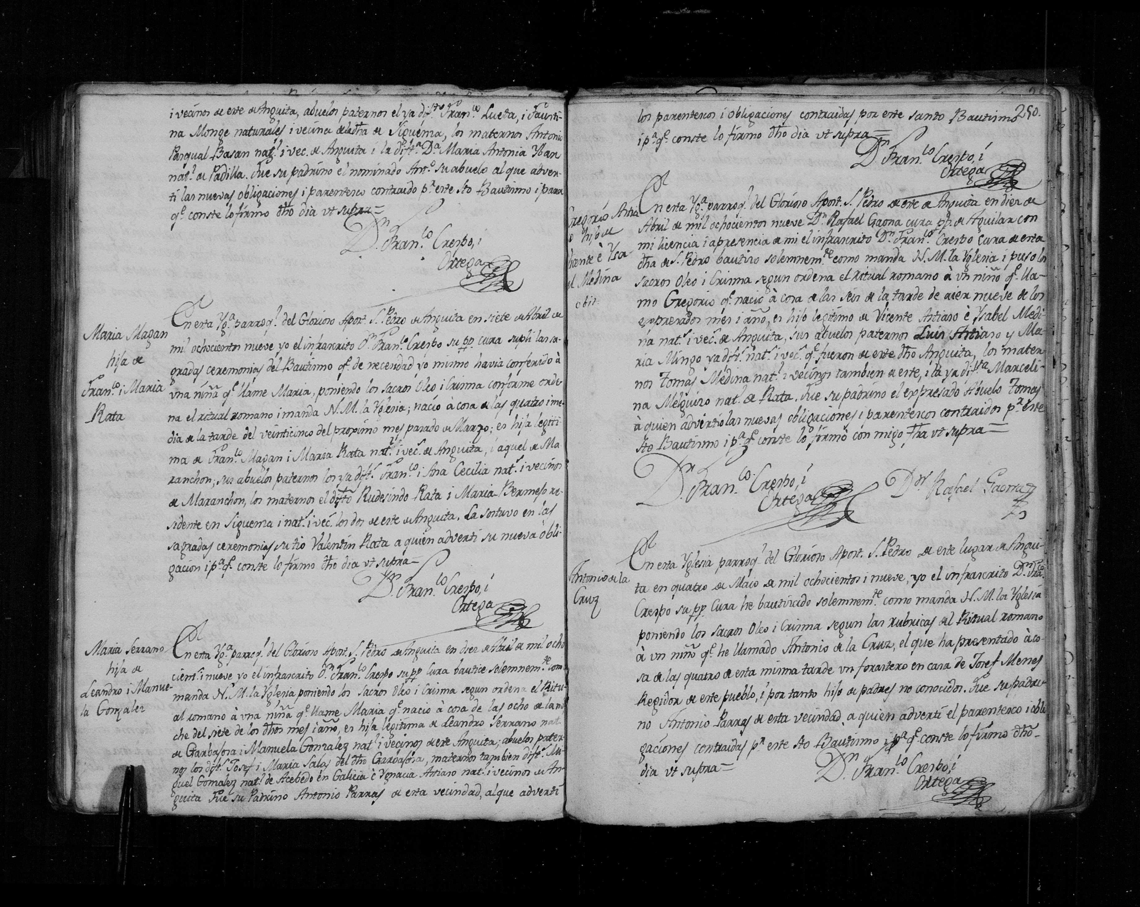 Bautismo de María Serrano González, Anguita abr-1809 (film 007625389)