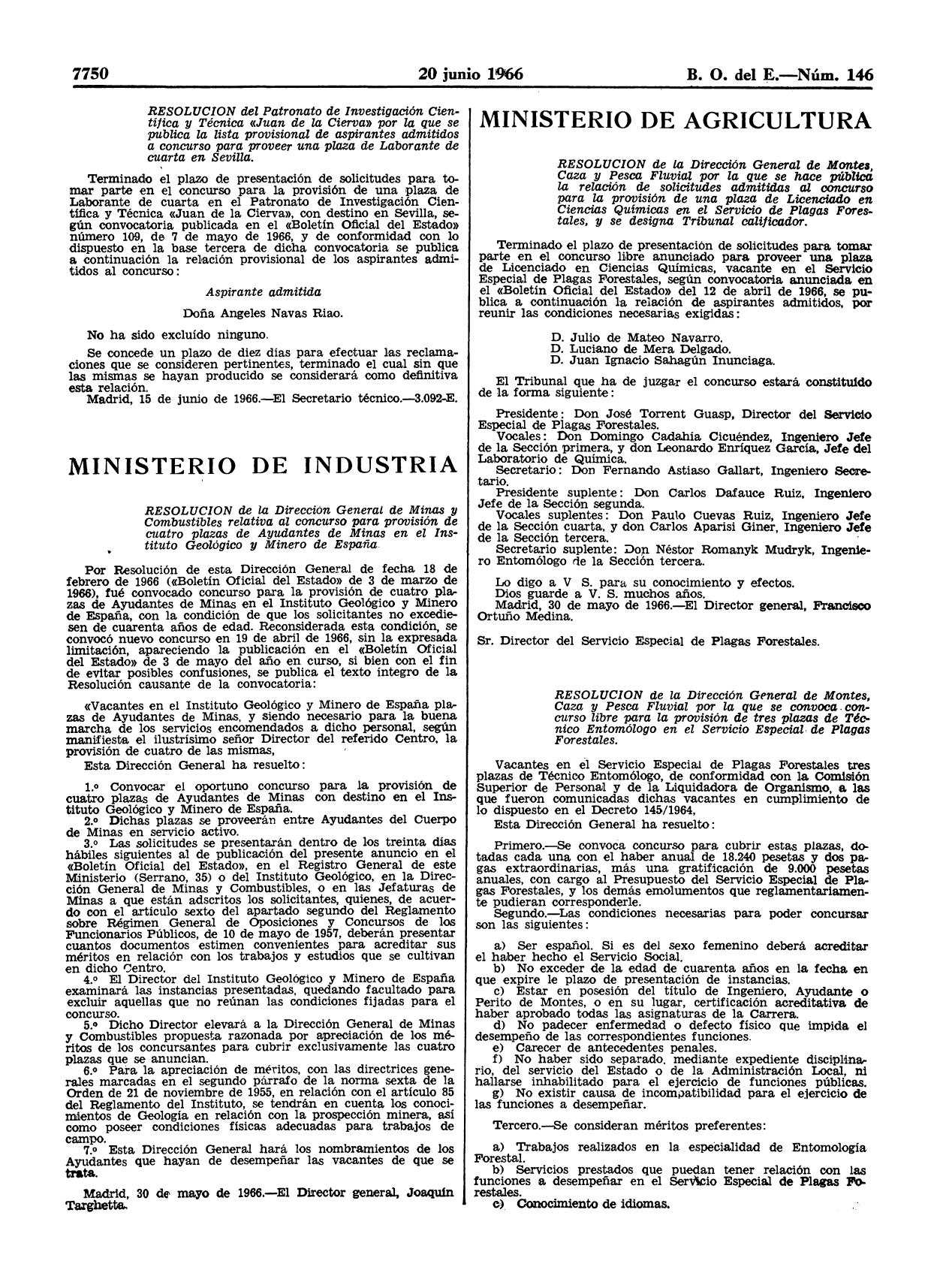 BOE, 20-jun-1966, p. 7750 - Servicio Especial de Plagas Forestales