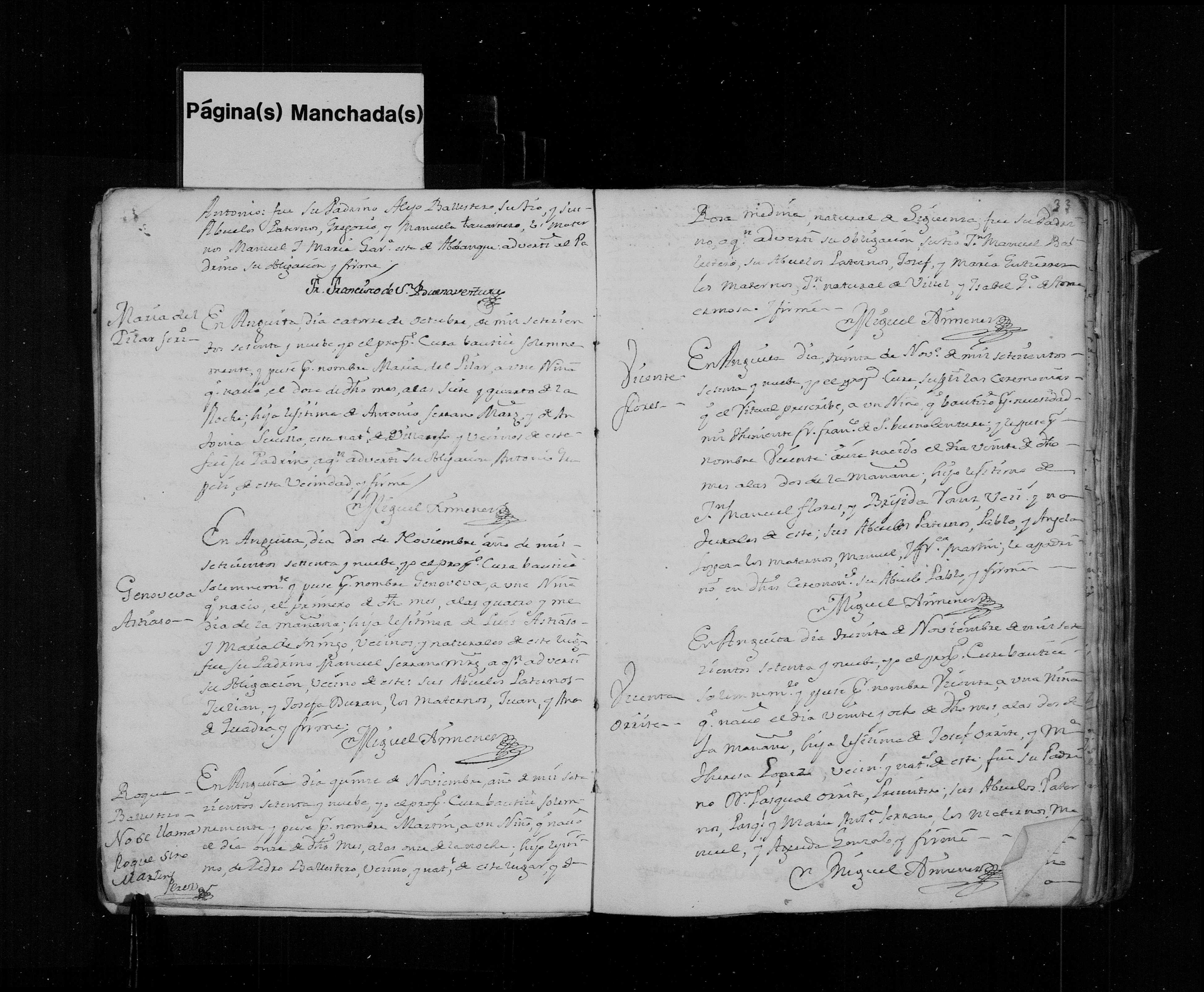 Bautismo de Genoveva Astiaso de Mingo, Anguita 2-nov-1779 - img. 564